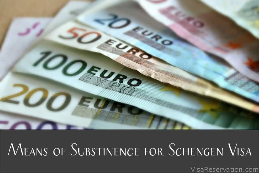 Travel money for Schengen visa