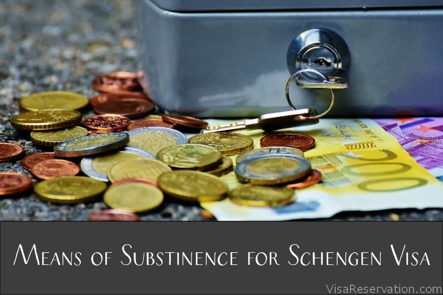 Proof of financial sufficiency for Schengen visa