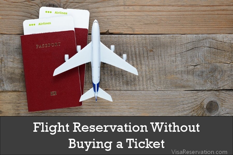 Flight reservation without payment